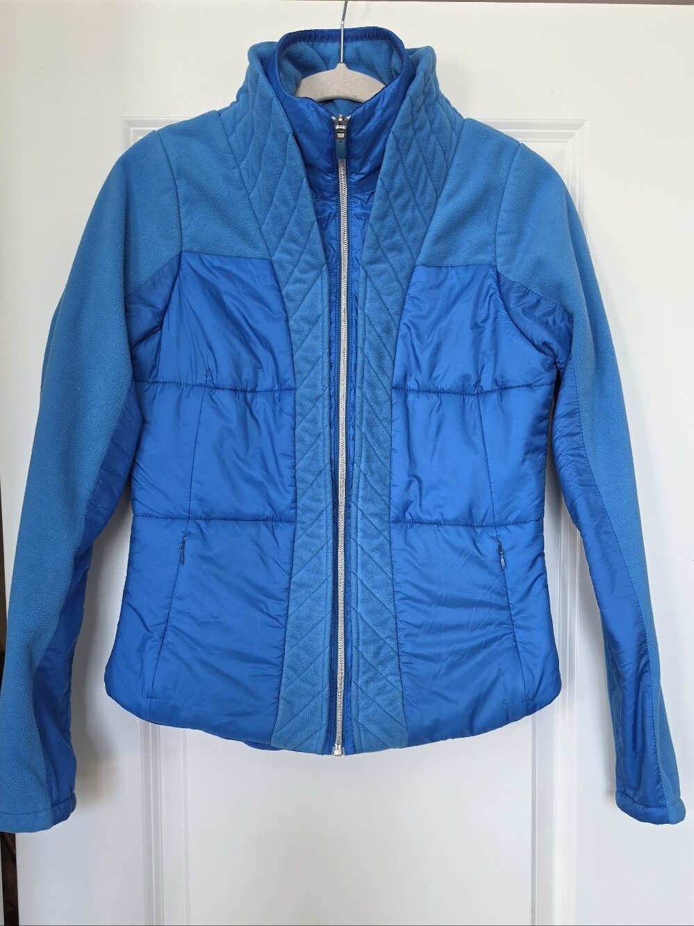 Lululemon Women’s Size 6 Blue Insulated Fleece Jacket Quilted Full Zip Gorpcore